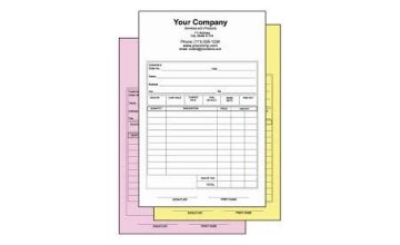 Custom Carbonless Documents by Signworks Sportswear in Lockport NY